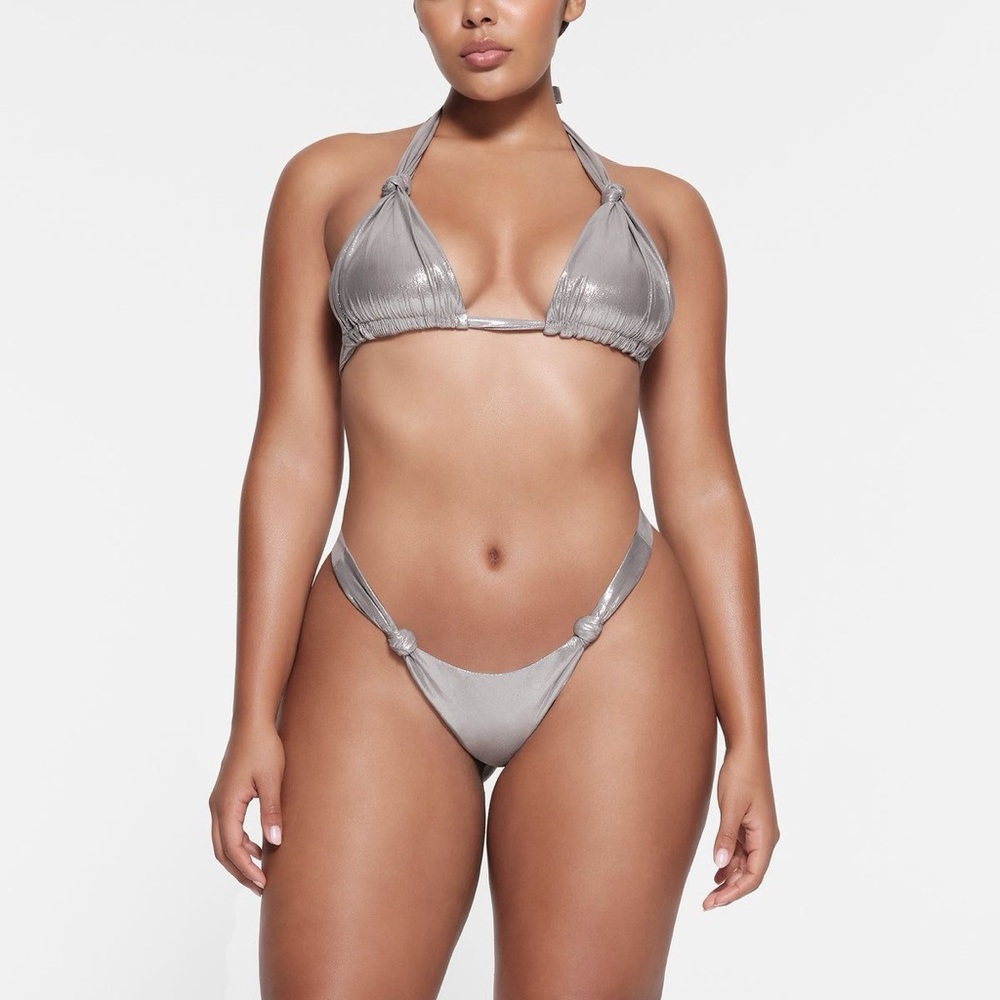 SKIMS liquid shine swim knotted bikini